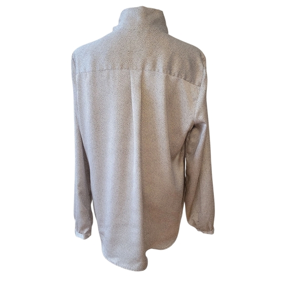 Adrianna Papell Taupe Tie Neck Blouse Size 1X - Picture 4 of 5